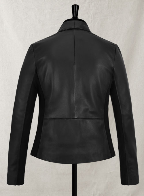 Modern Stretch Leather Blazer