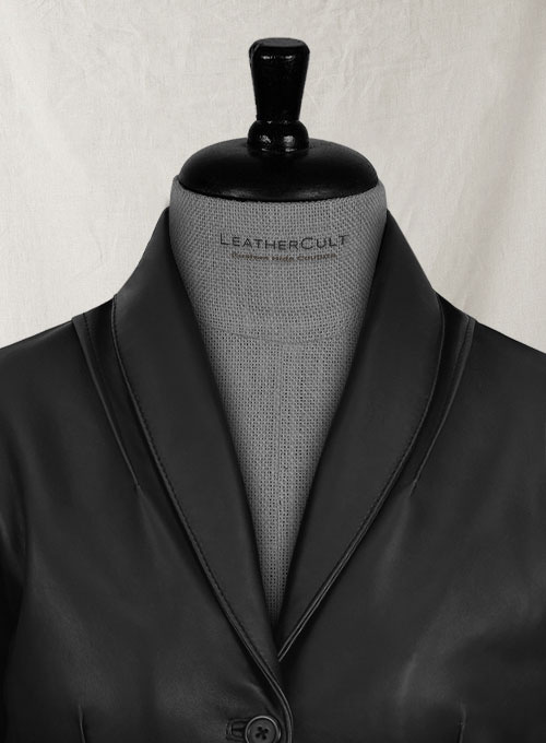 Modern Stretch Leather Blazer