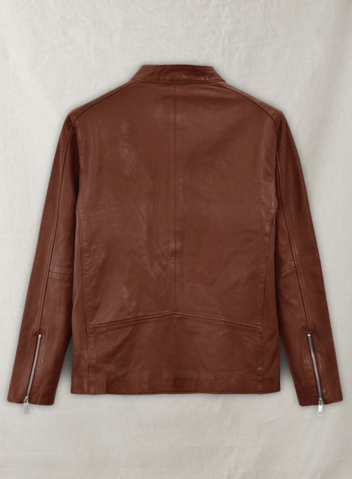 Motorad Tan Biker Leather Jacket