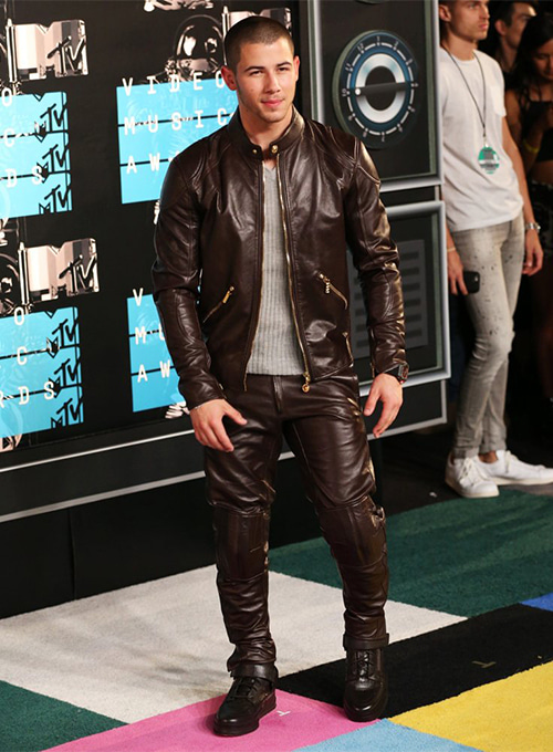 Nick Jonas Leather Pants