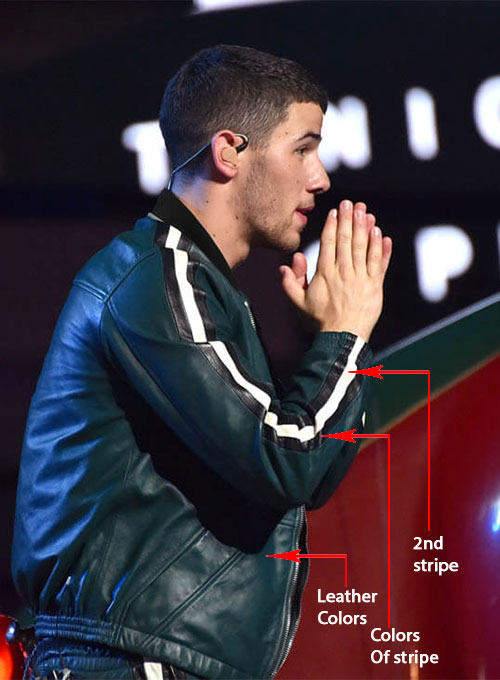 Nick Jonas MTV Video Music Awards Leather Jacket and Pants Set - Click Image to Close