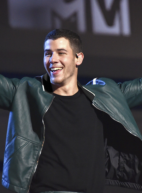 Nick Jonas MTV Video Music Awards Leather Jacket and Pants Set - Click Image to Close