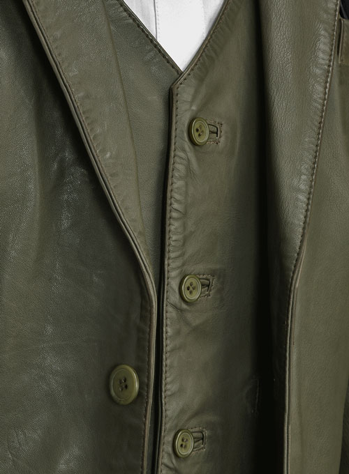 Pure Leather Basicallo Green Suit - Click Image to Close