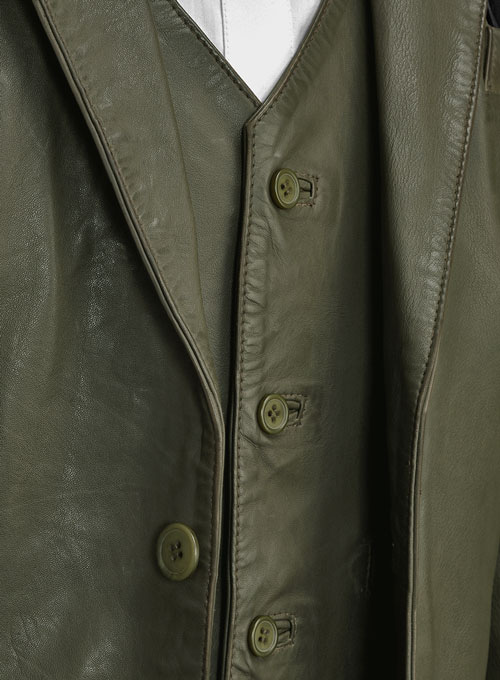 Pure Leather Basicallo Green Suit