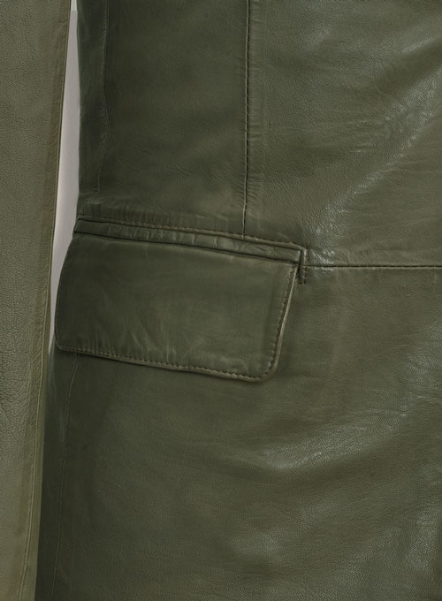 Pure Leather Basicallo Green Suit