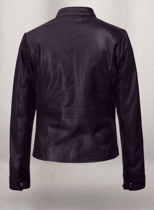 Purple Leather Jacket # 527