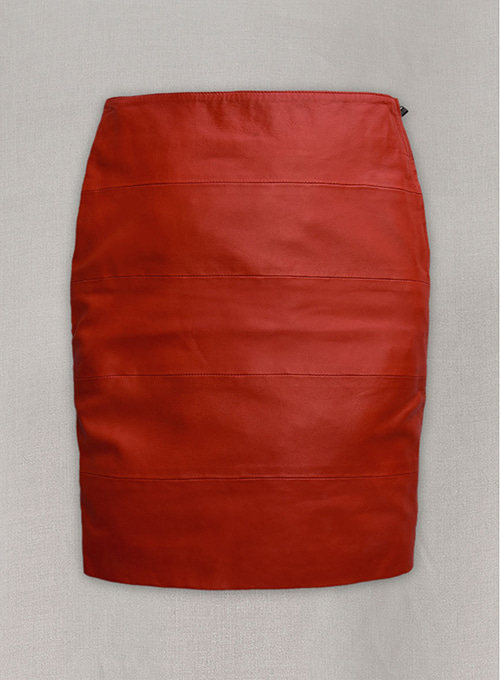 Ribbed Leather Skirt - # 445 - Click Image to Close