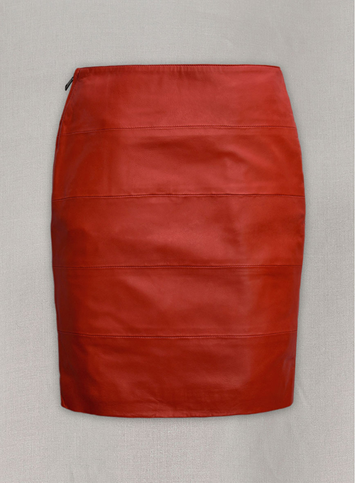 Ribbed Leather Skirt - # 445 - Click Image to Close
