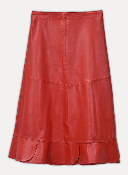 Riley Midi Leather Skirt - Click Image to Close