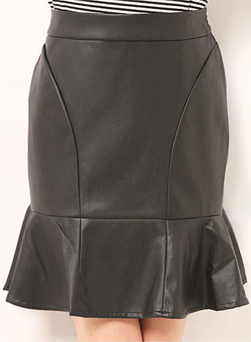 Rose Petal Leather Skirt - # 473