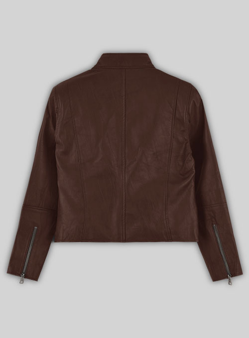 Rover Brown Danika Yarosh Jack Reacher Leather Jacket - Click Image to Close