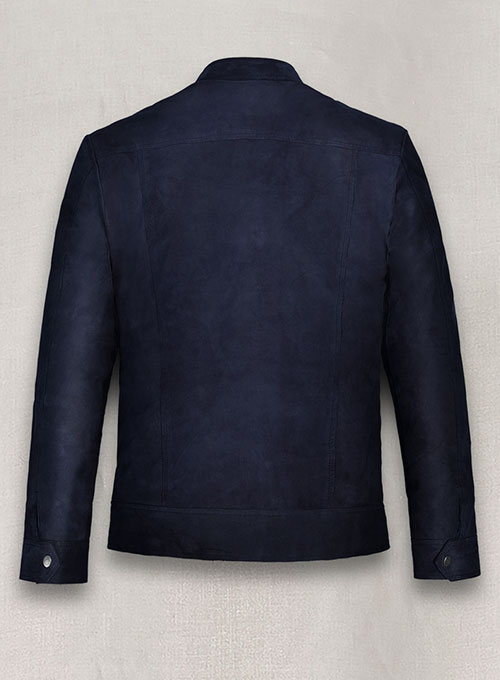 Royal Blue Suede Leather Jacket # 700 - Click Image to Close