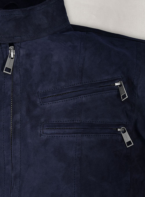 Royal Blue Suede Leather Jacket # 700