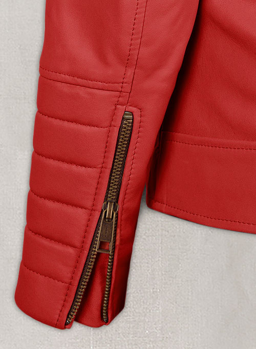 Soft Tango Red Ellie Leather Jacket