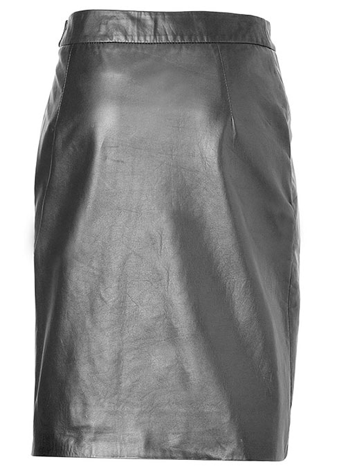 Scalloped Leather Skirt - # 476 - Click Image to Close