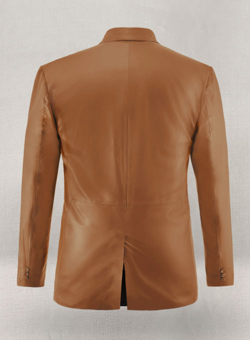 Soft Bella Brown Leather Blazer