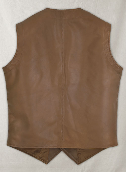 Shawl Lapel Leather Vest