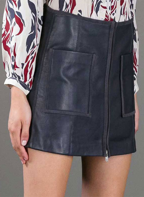 Smoking Piped Leather Skirt - # 425