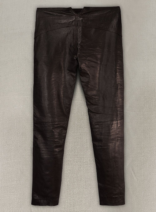 Soft Dark Brown Jim Morrison Leather Pants - Click Image to Close