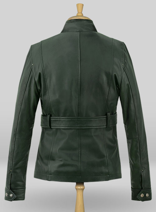 Soft Deep Olive Wax Rachel Weisz Whistleblower Leather Jacket