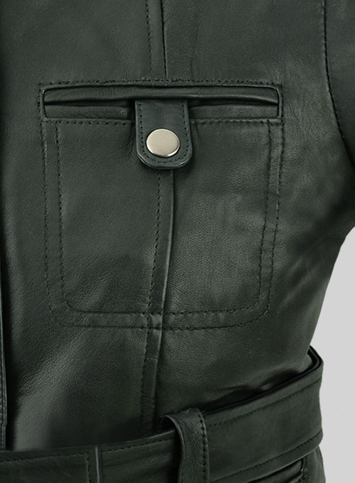 Soft Deep Olive Wax Rachel Weisz Whistleblower Leather Jacket