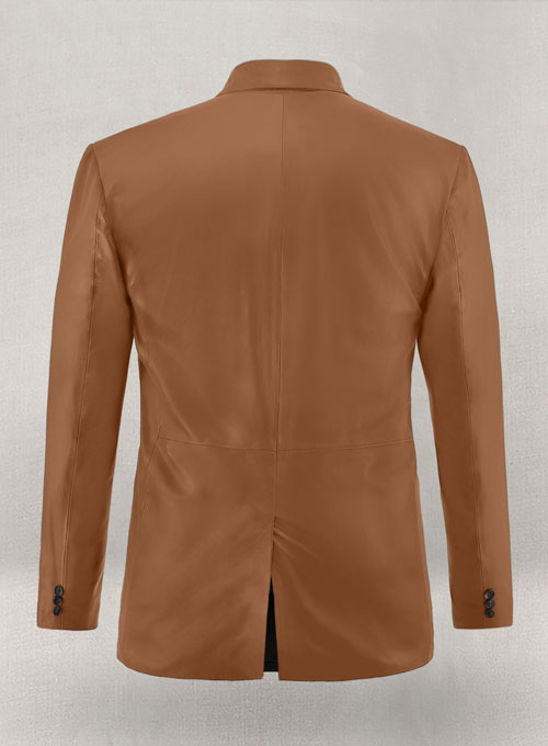 Soft Hunter Tan Leather Blazer - Click Image to Close