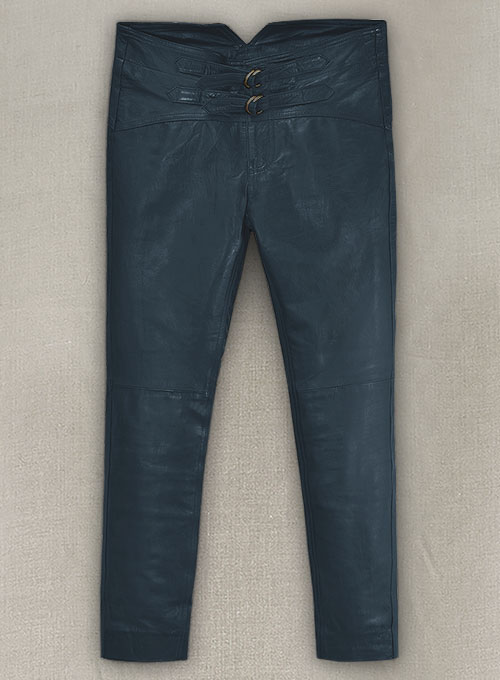 Soft Winsor Blue Jim Morrison Leather Pants - Click Image to Close