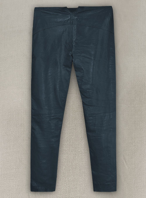 Soft Winsor Blue Jim Morrison Leather Pants - Click Image to Close