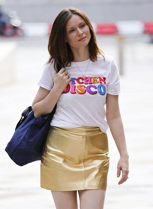 Sophie Ellis Bextor Leather Skirt