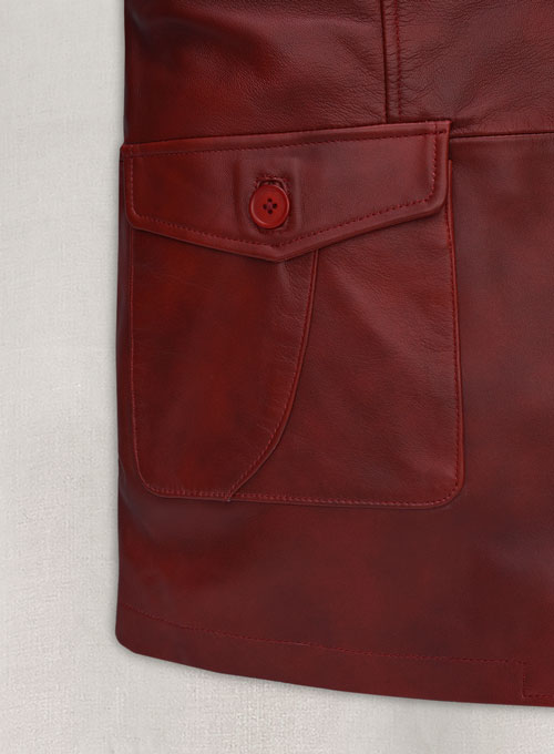 Spanish Red Leather Blazer - #716