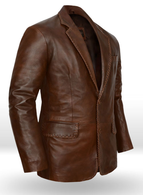 Spanish Brown Medieval Leather Blazer : Made To Measure Custom Jeans ...