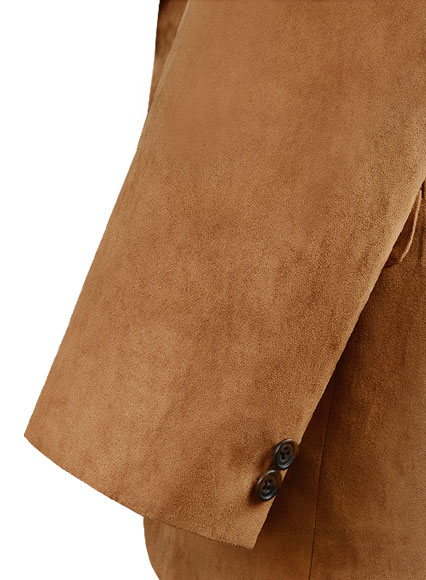 Tan Suede Vegan Leather Blazer