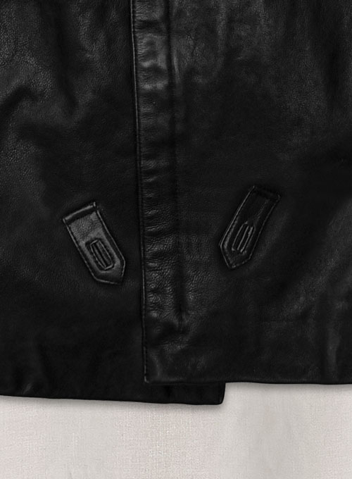 Thick Goat Black Washed & Wax Tom Hardy Leather Coat - Click Image to Close