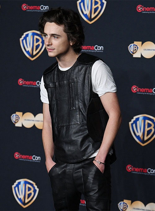 Timothee Chalamet Leather Vest - Click Image to Close