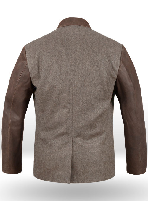 Tweed Leather Combo Blazer # 652 - Click Image to Close