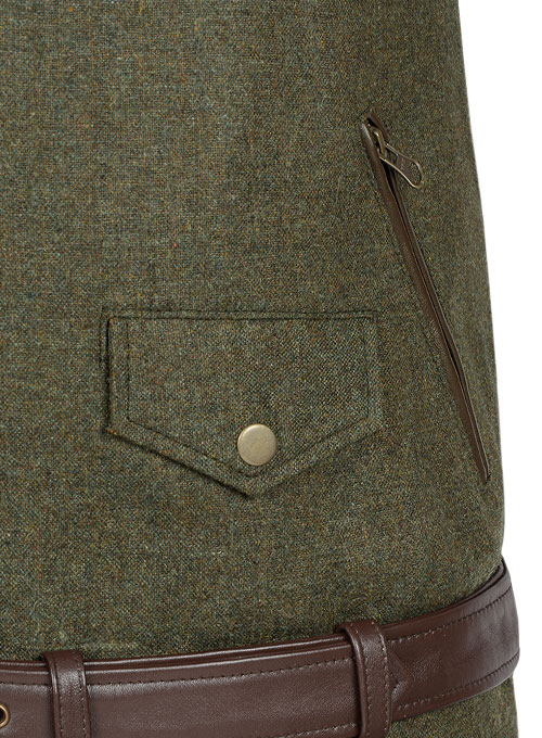 Tweed Leather Combo Jacket # 666