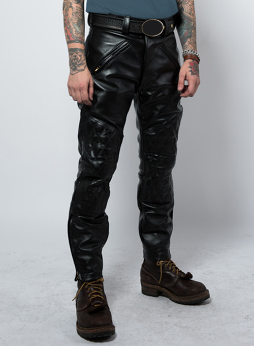 Athens Leather Biker Pants : Made To Measure Custom Jeans For Men