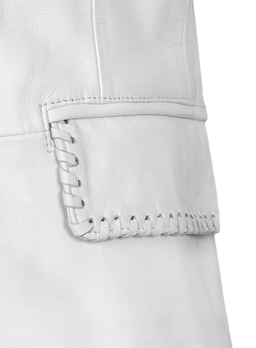White Medieval Leather Blazer