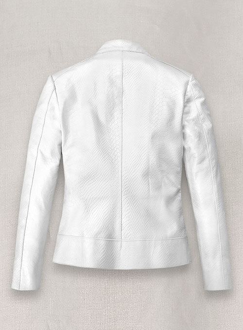 White Python Leather Jacket # 230 - Click Image to Close