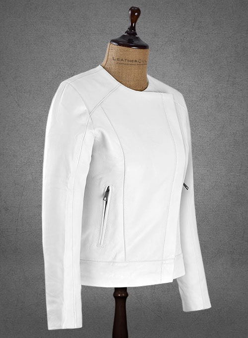White Sofia Vergara Leather Jacket #1 - Click Image to Close