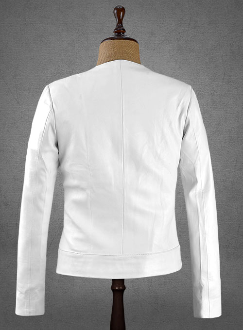 White Sofia Vergara Leather Jacket #1 - Click Image to Close