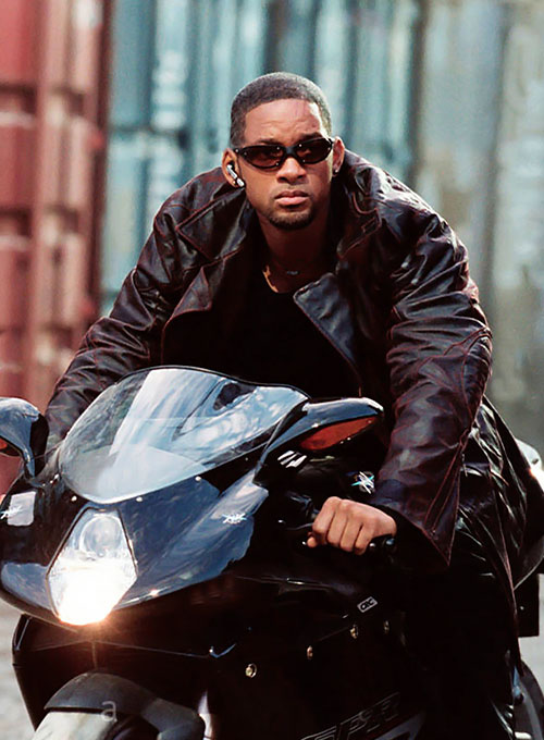 Will Smith I Robot Leather Trench Coat - Click Image to Close