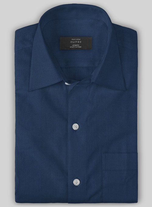 Air Blue Stretch Poplene Shirt - Half Sleeves