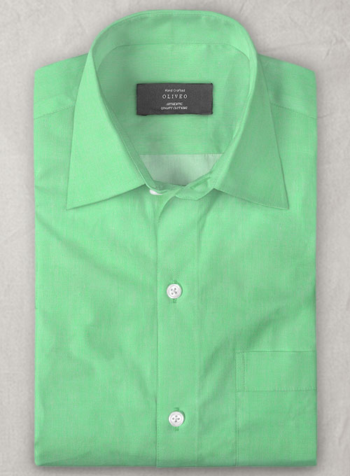 Apple Green Luxury Twill Shirt - Half Sleeves