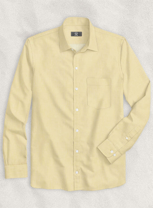 Beige Luxury Twill Shirt - Full Sleeves - Click Image to Close