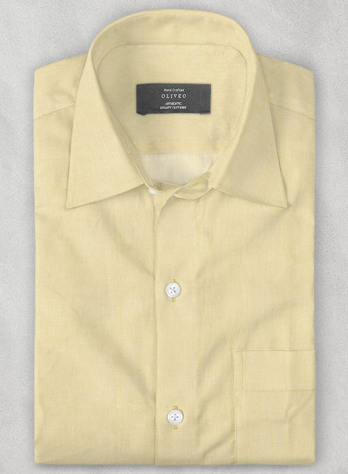 Beige Luxury Twill Shirt - Half Sleeves