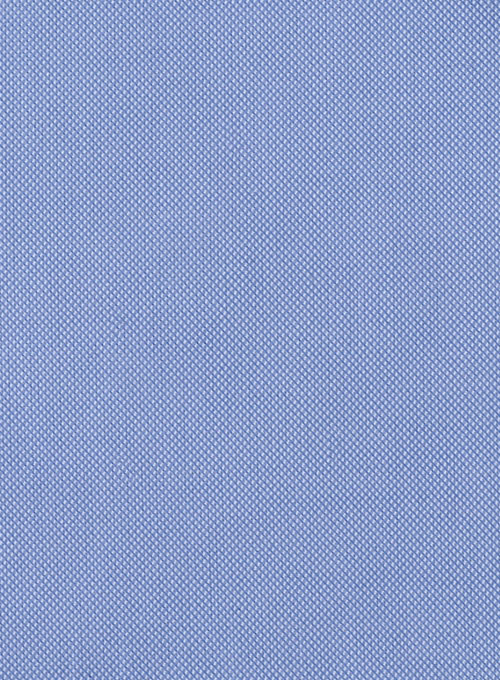 Birdseye Blue Cotton Shirt - Full Sleeves