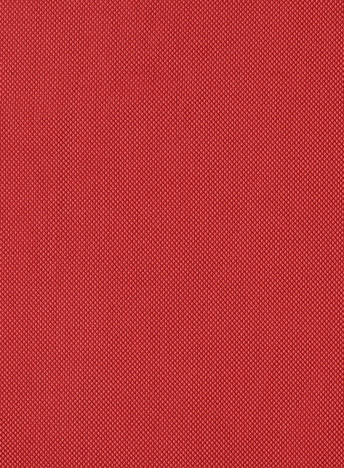 Birdseye Tango Red Cotton Shirt - Full Sleeves