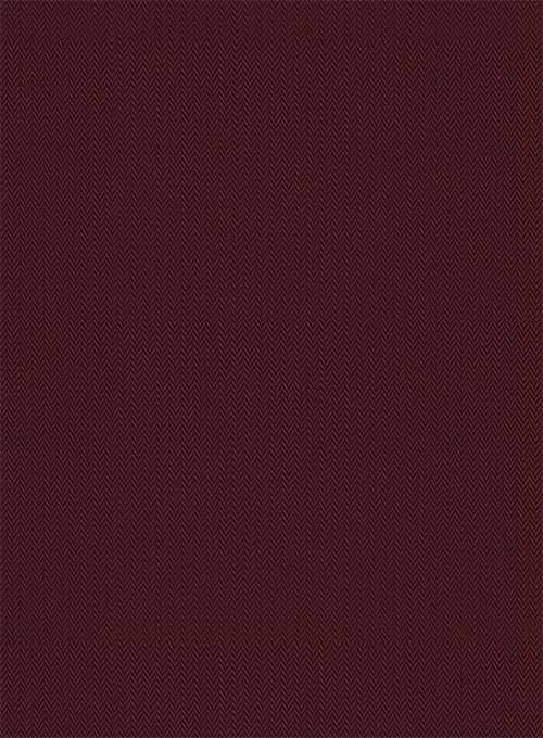Burgundy Herringbone Cotton Shirt - Click Image to Close