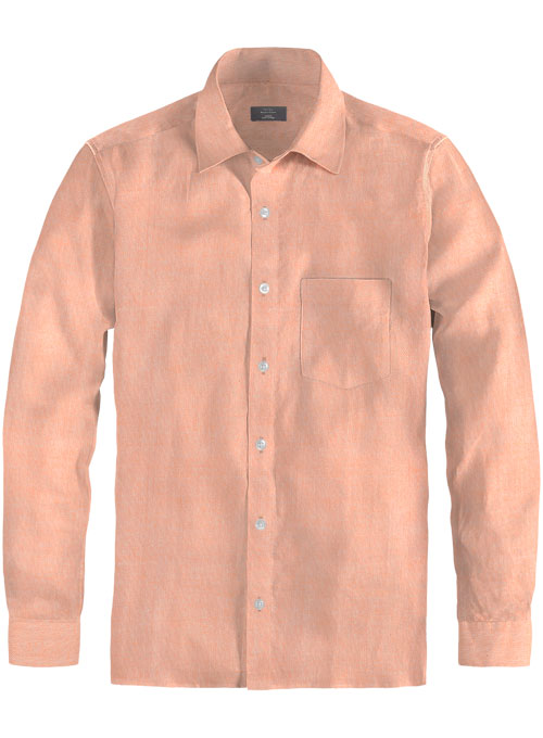 Coral Chambray Shirt - Full Sleeves
